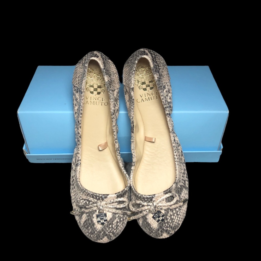 🆕 Vince Camuto | Eryn Snakeskin Print Ballet Flats